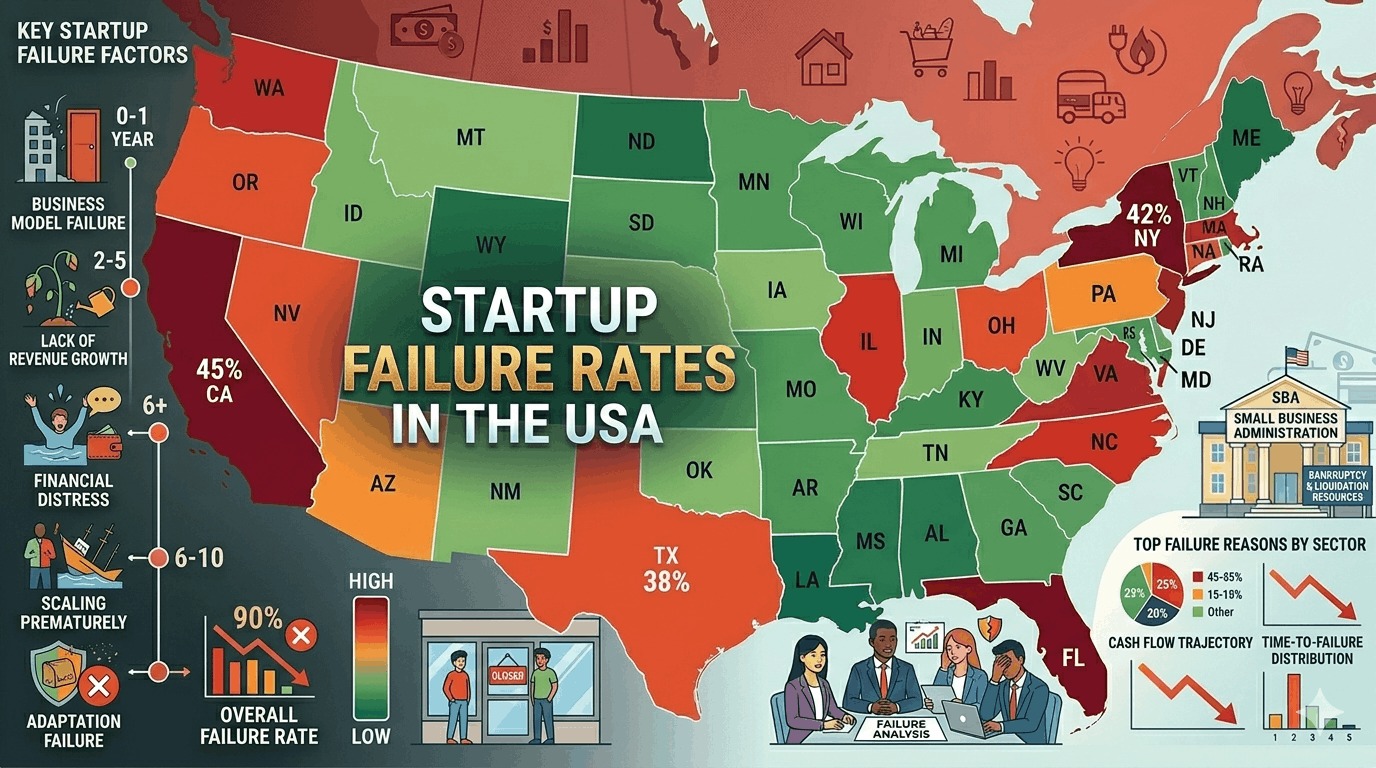 Startup Failure Rates in the USA