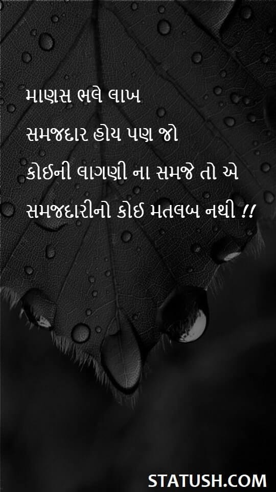 માણસ ભલે લાખ - Gujarati Quotes at statush.com