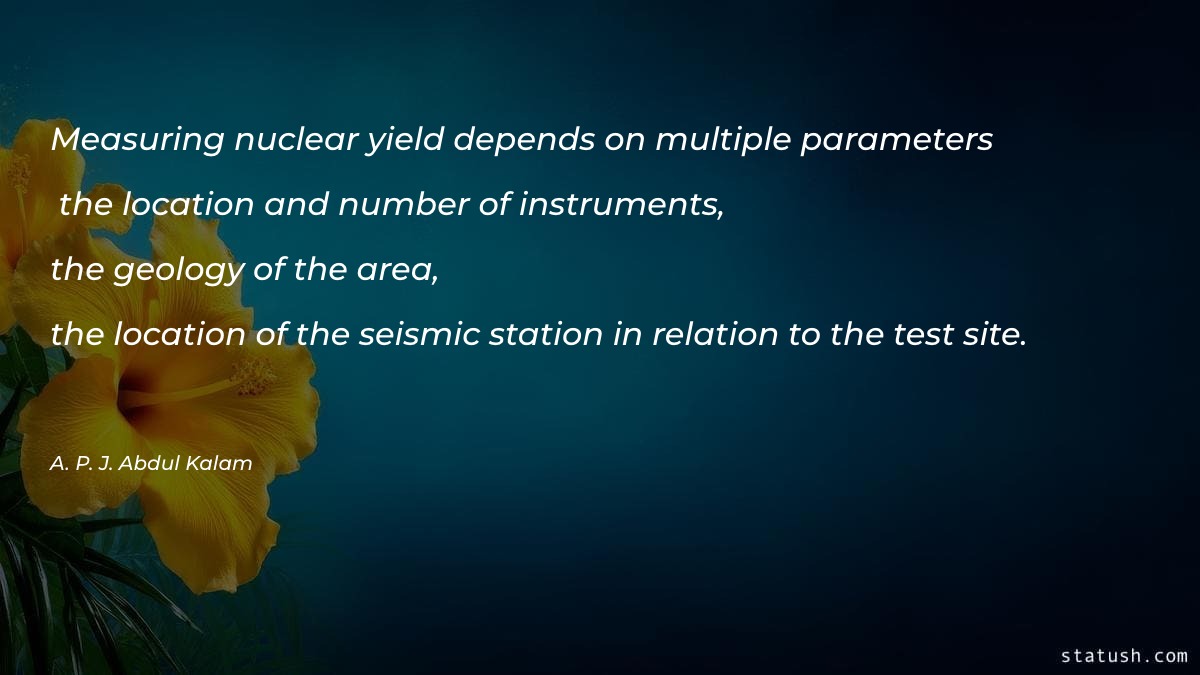 Measuring nuclear yield depends