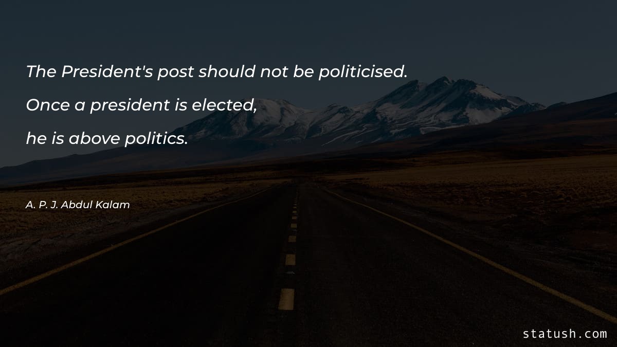 The President's post should