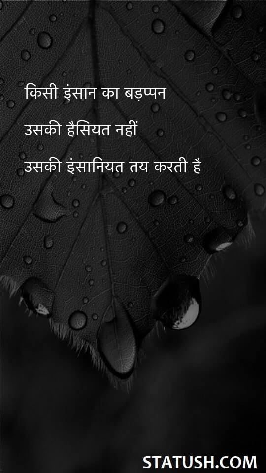 A person's greatness - Hindi Quotes at statush.com