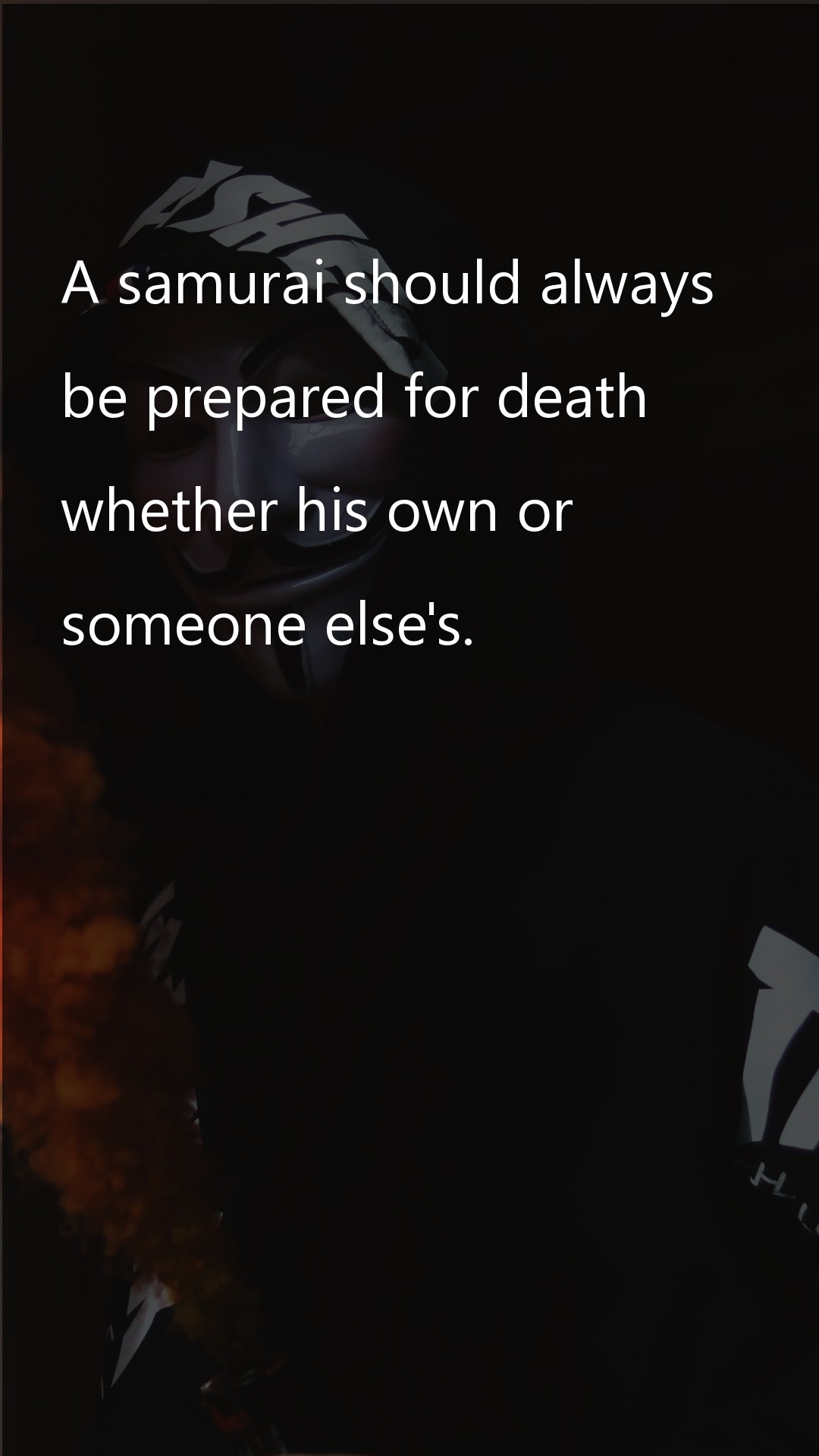 A samurai should always - Death Quotes at statush.com