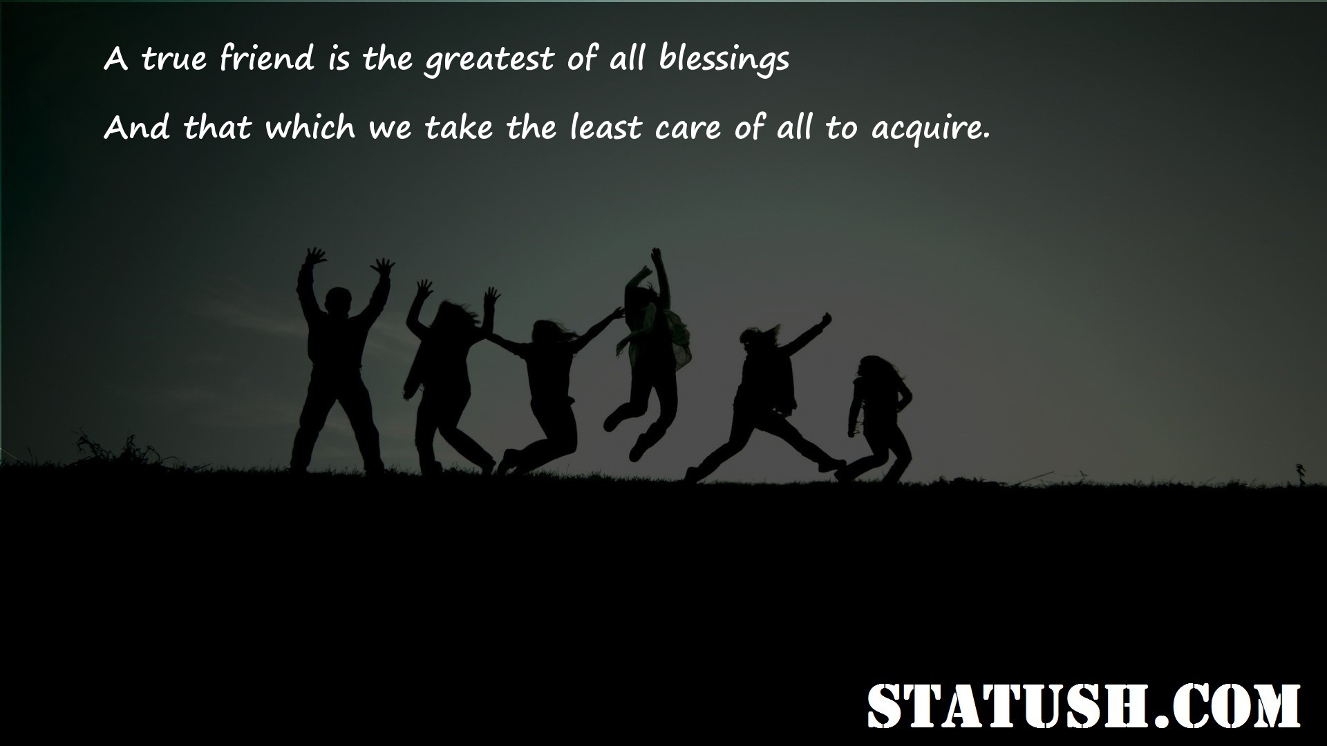A true friend is the greatest of all blessings Friendship Quotes at statush.com