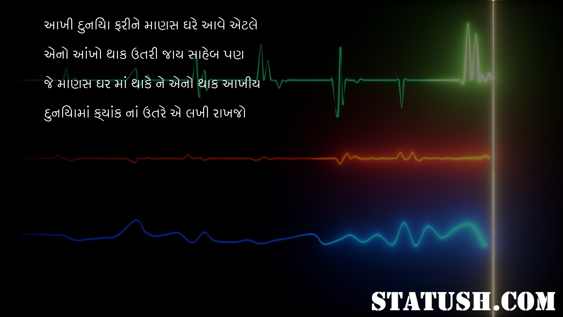 Aakhi duniya farine manas ghare aave - Life Quotes at statush.com