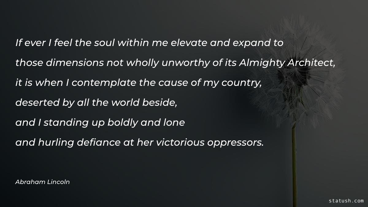 If ever I feel the soul within me Motivational Quotes at statush.com