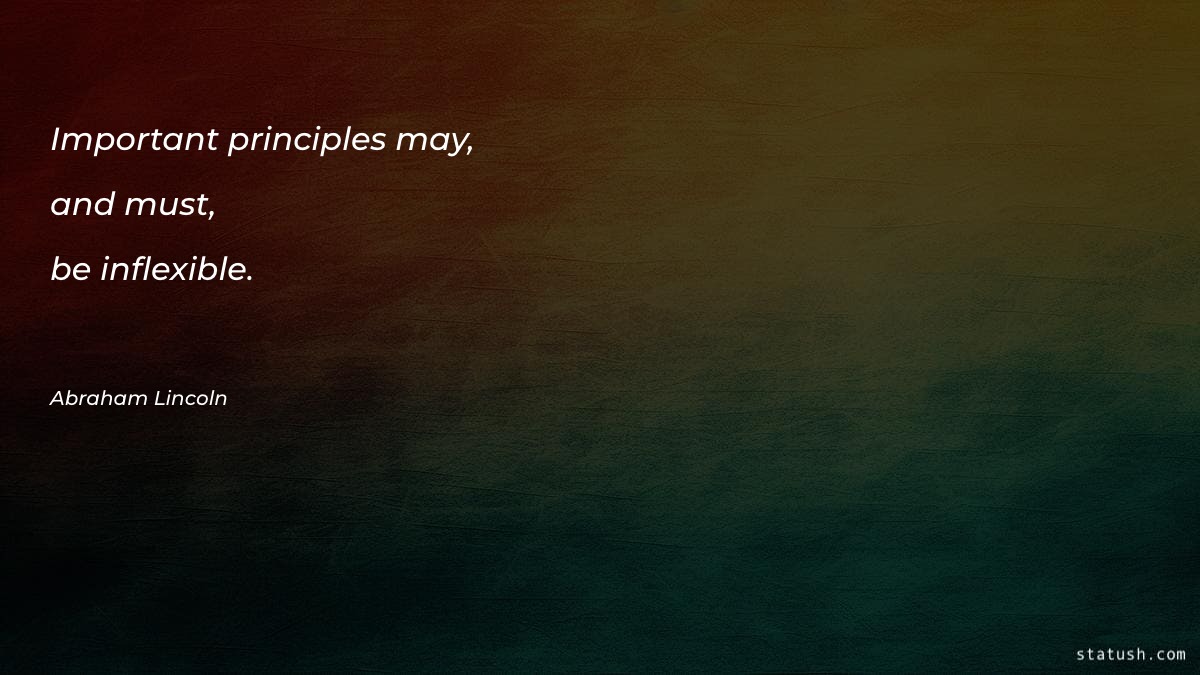 Important principles may