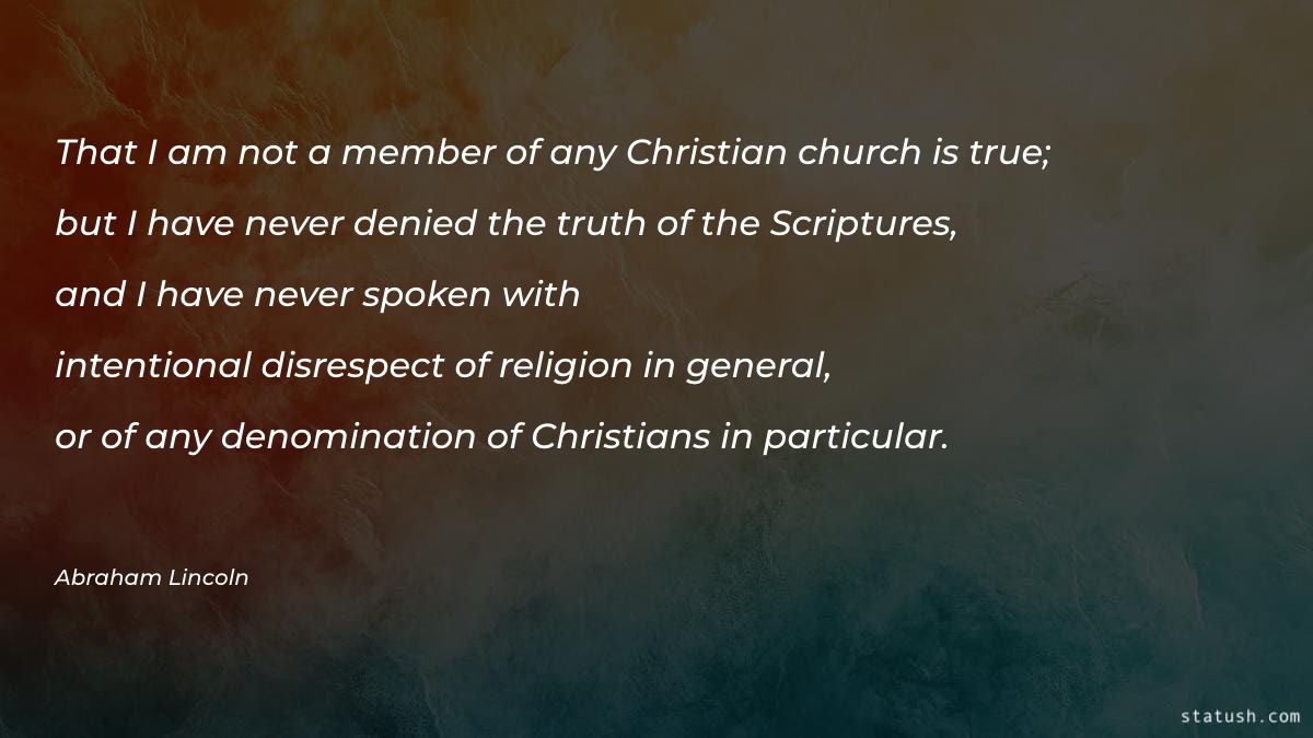 That I am not a member of any