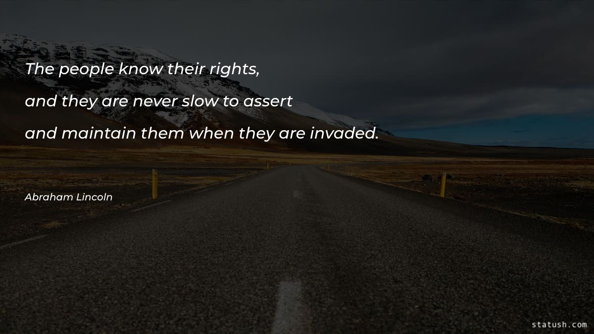 The people know their rights