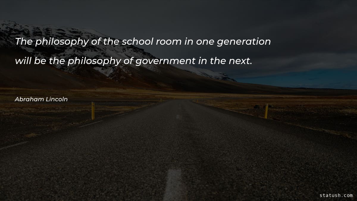 The philosophy of the school room