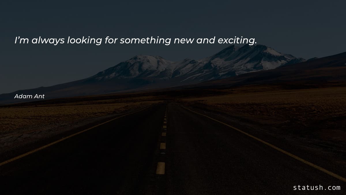 I’m always looking for something