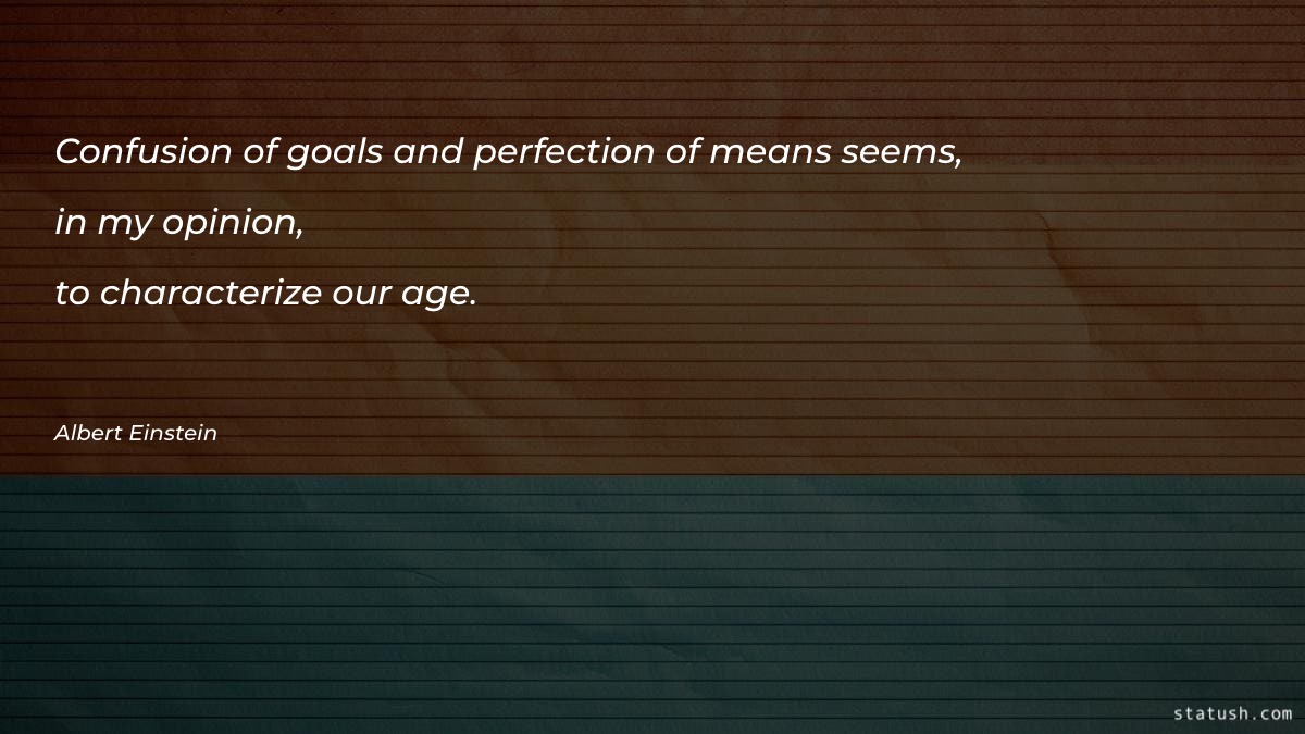 Confusion of goals and