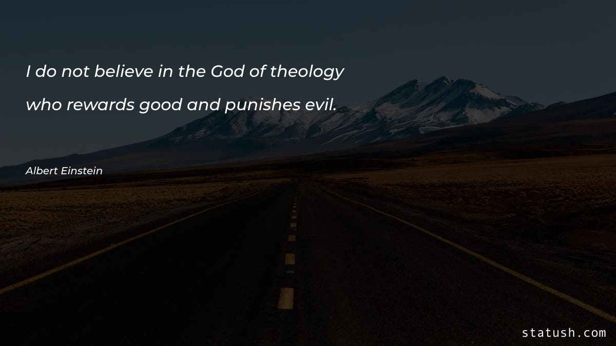 I do not believe in the God