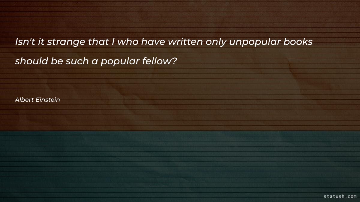 Isn't it strange that I who have