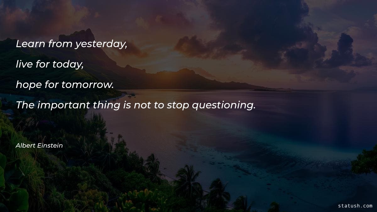 Learn from yesterday