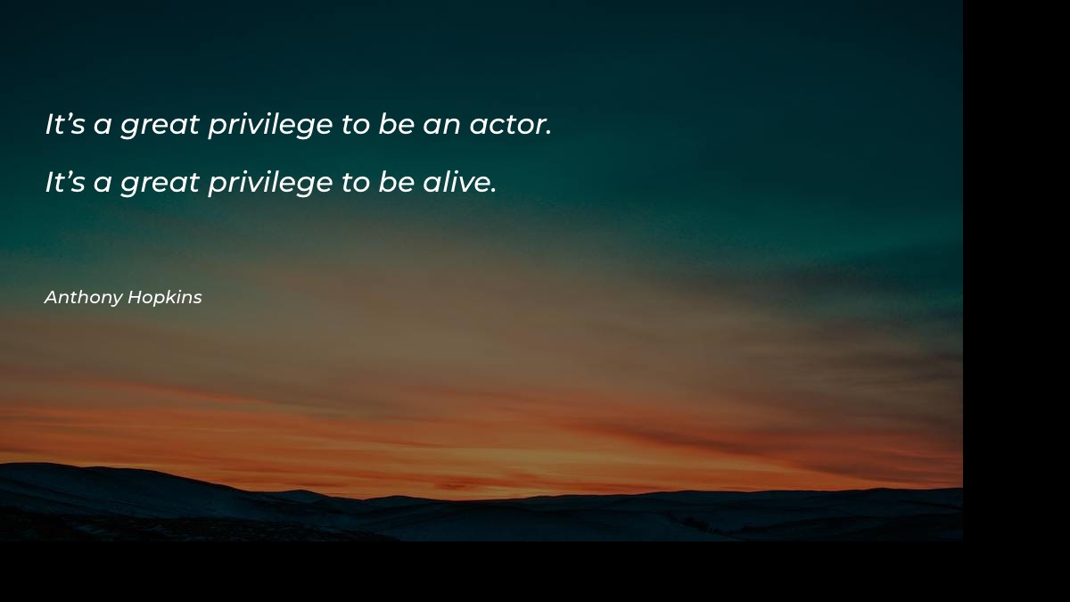 It’s a great privilege to