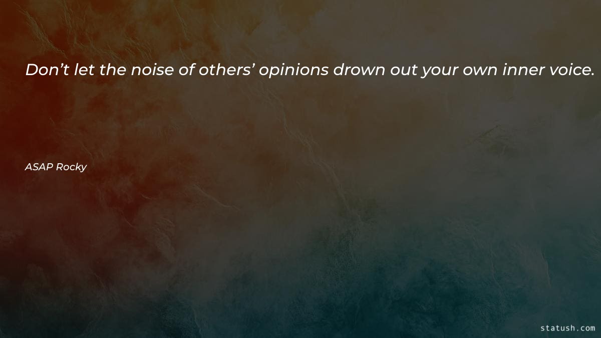 Don’t let the noise of