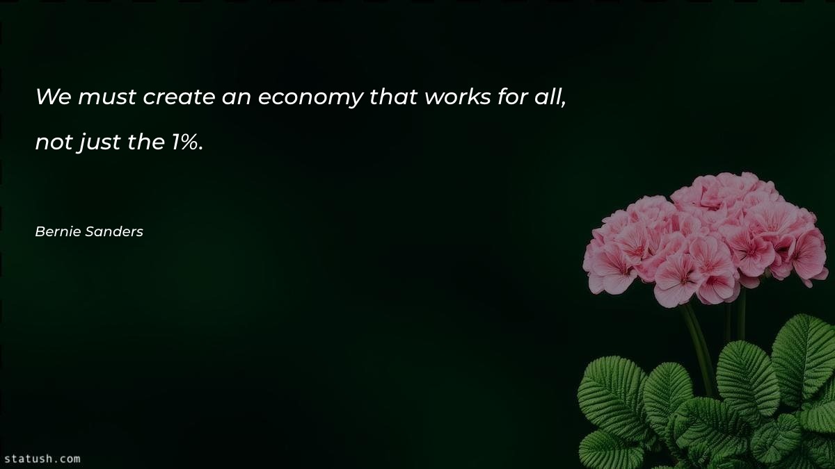 We must create an economy