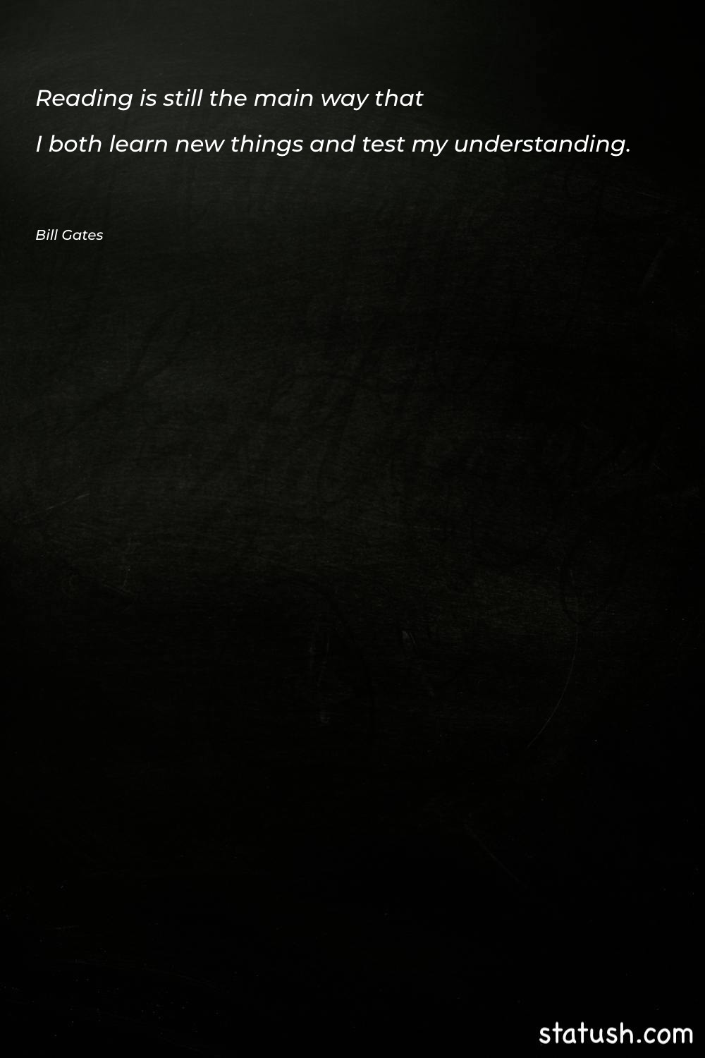 Reading is still the main