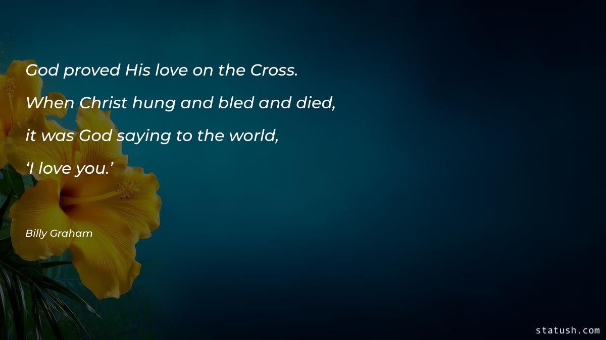 God proved His love on the Cross