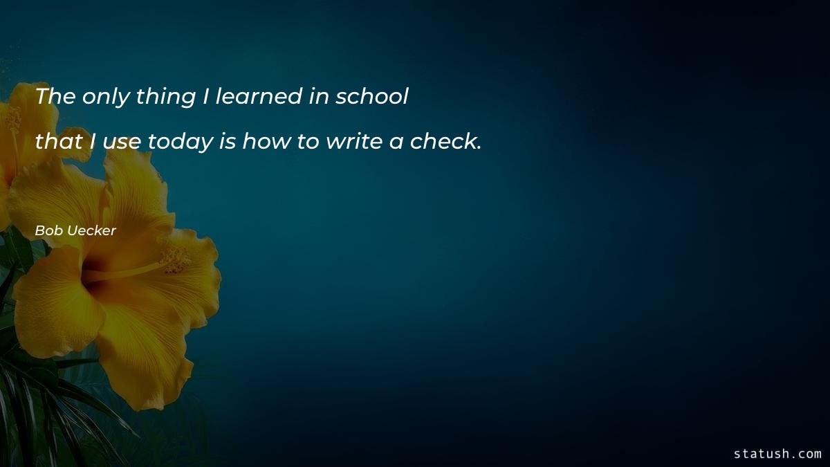 The only thing I learned