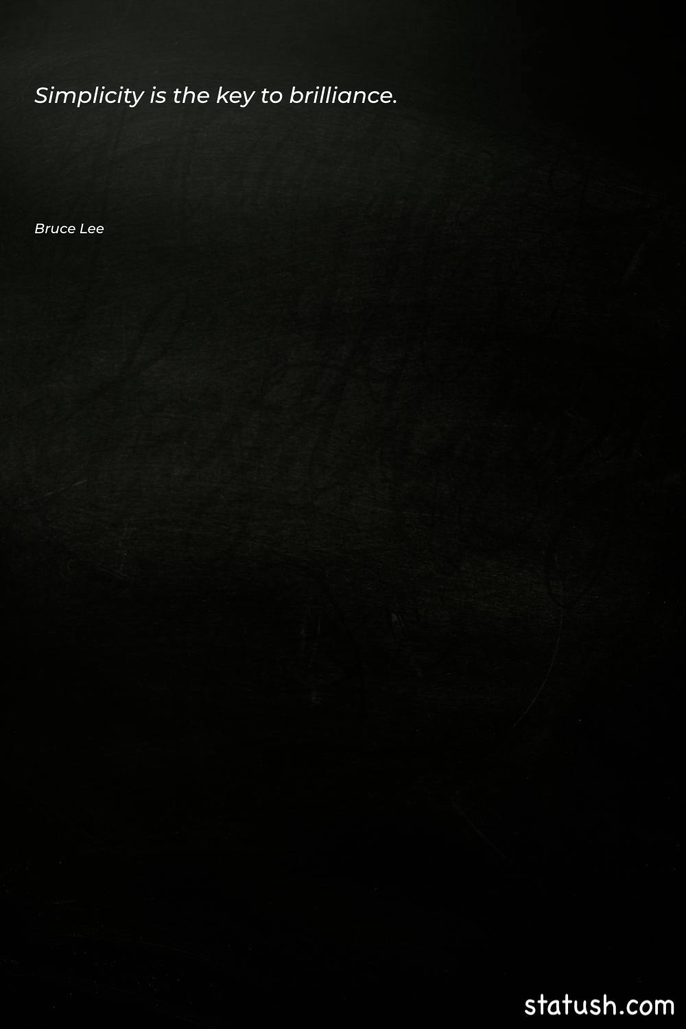 Simplicity is the key to