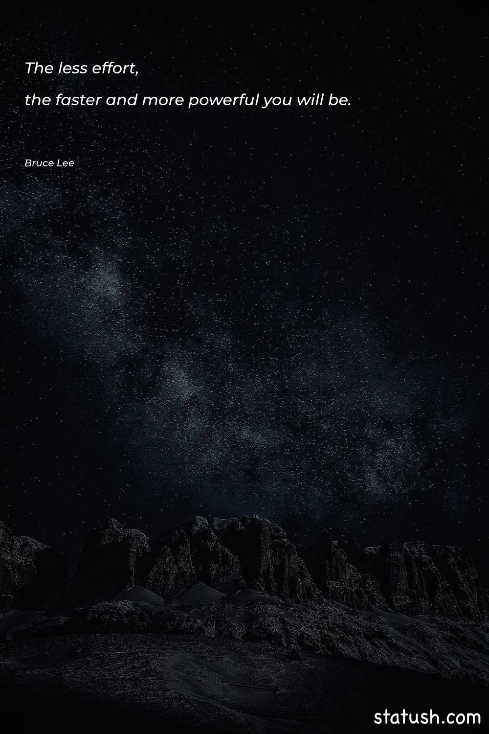 The less effort, the faster