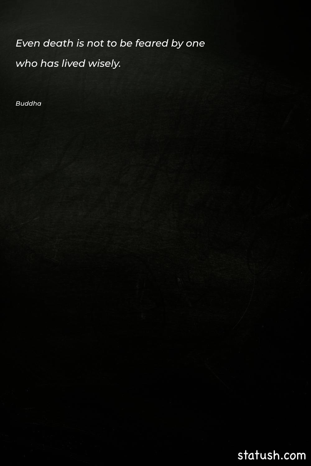 Even death is not to