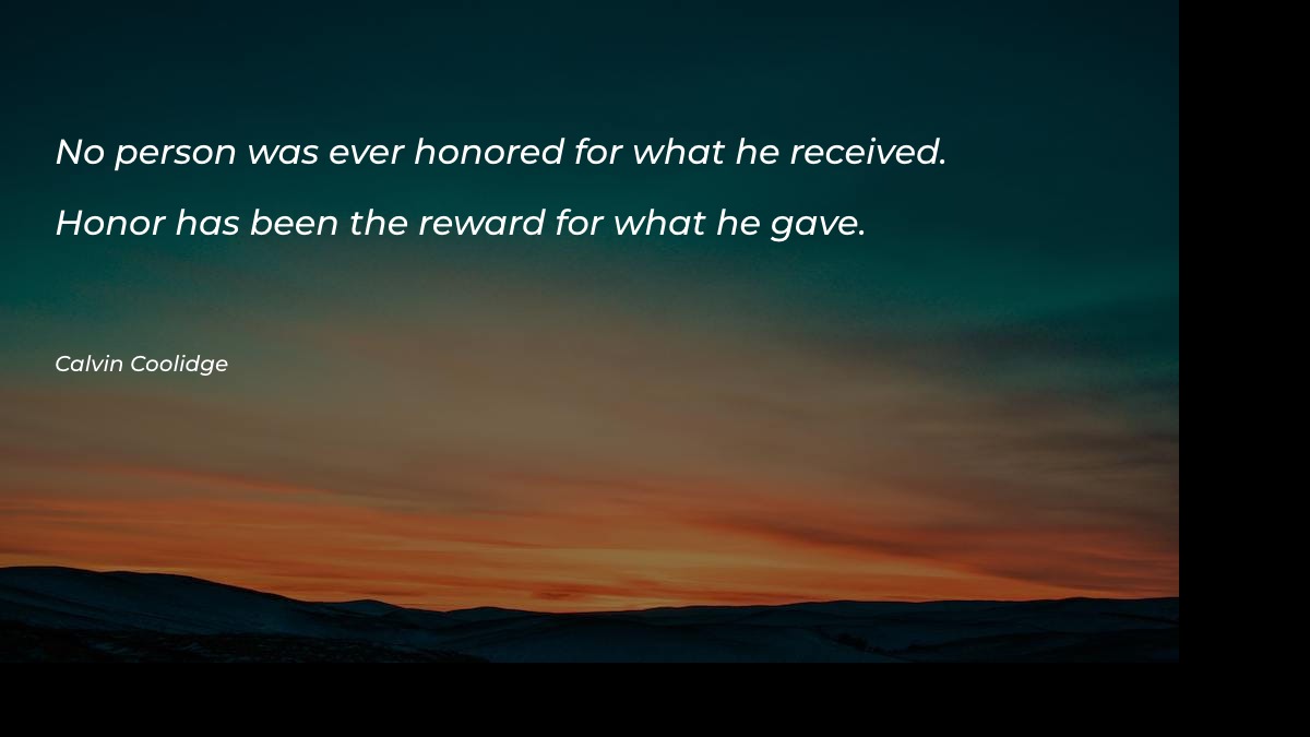 No person was ever honored Motivational Quotes at statush.com