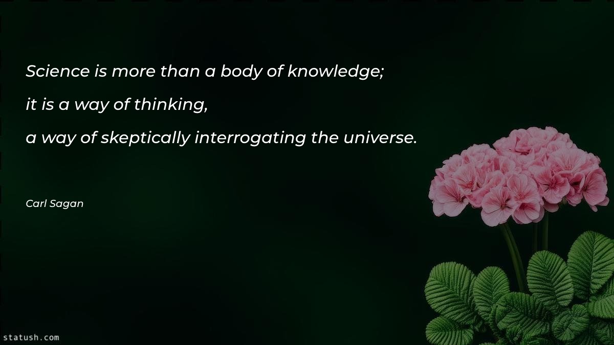 Science is more than a Motivational Quotes at statush.com