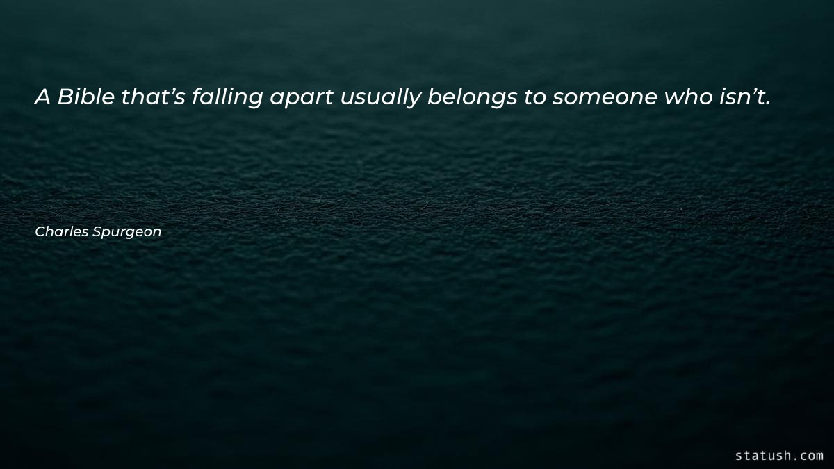 A Bible that’s falling apart