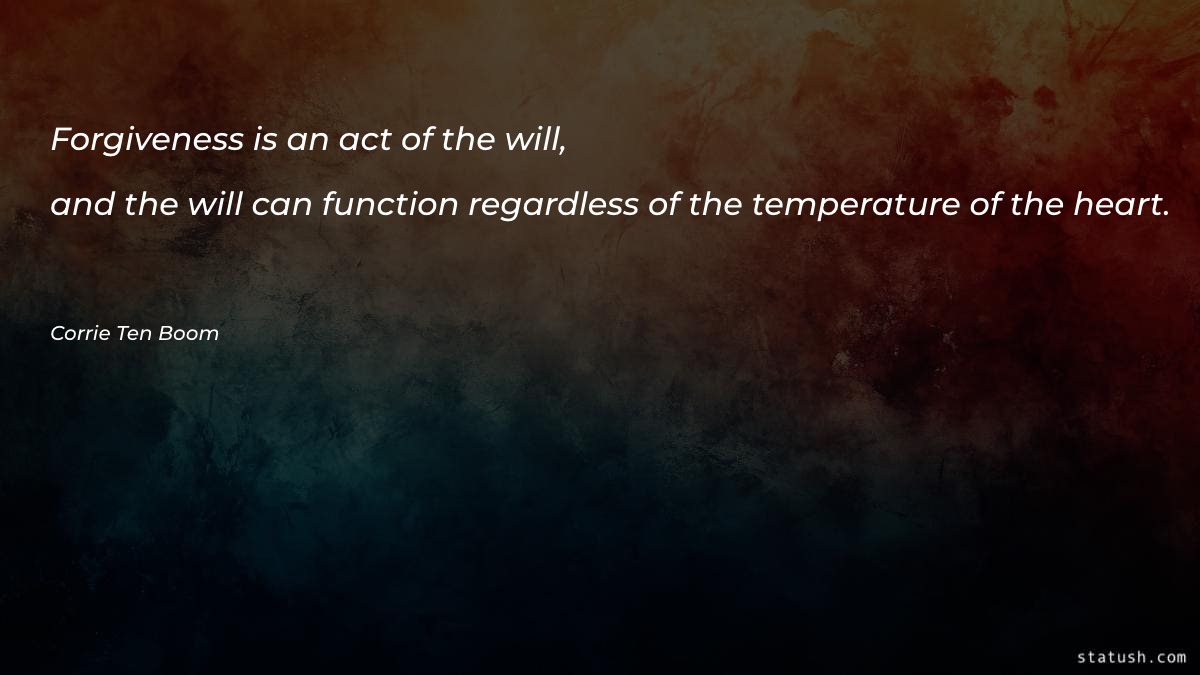 Forgiveness is an act of