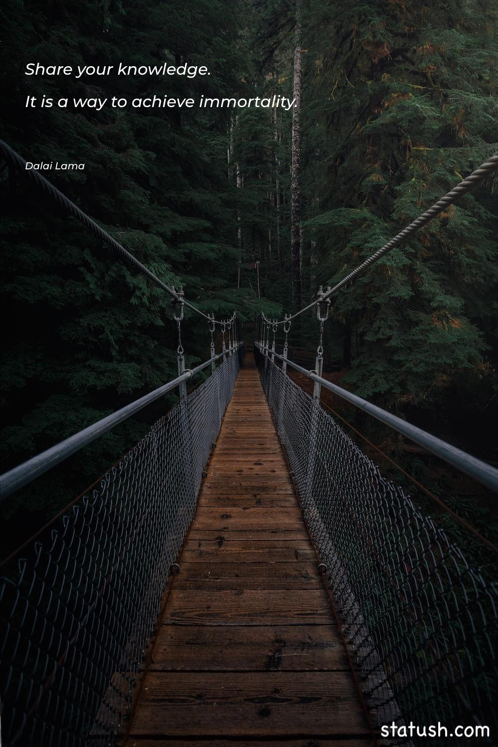 Share your knowledge. It is Knowledge Quotes at statush.com