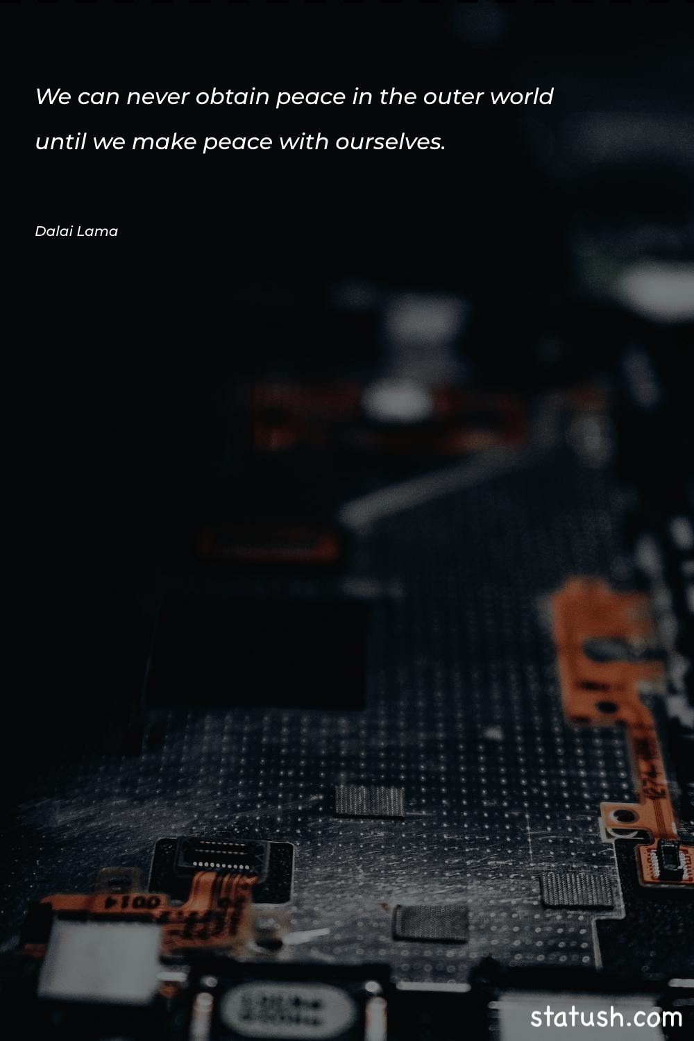 We can never obtain peace