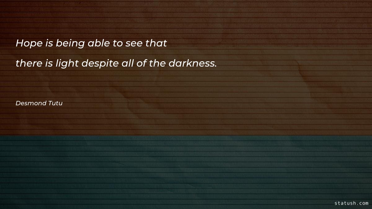 Hope is being able to