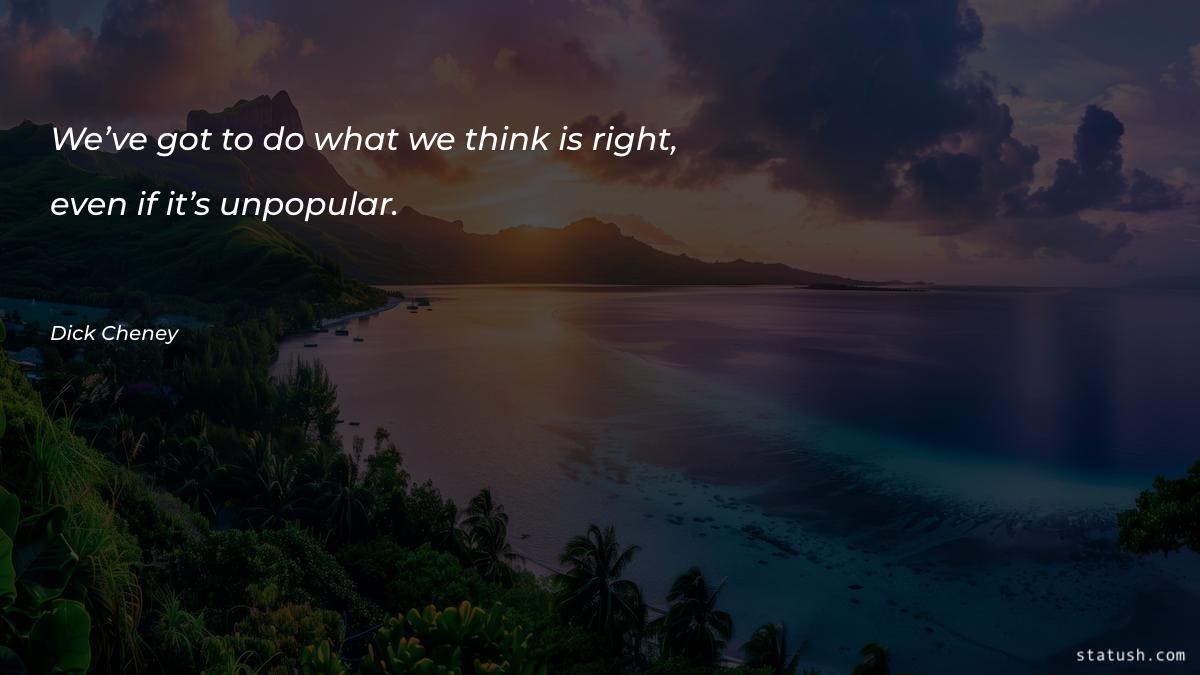 We’ve got to do what