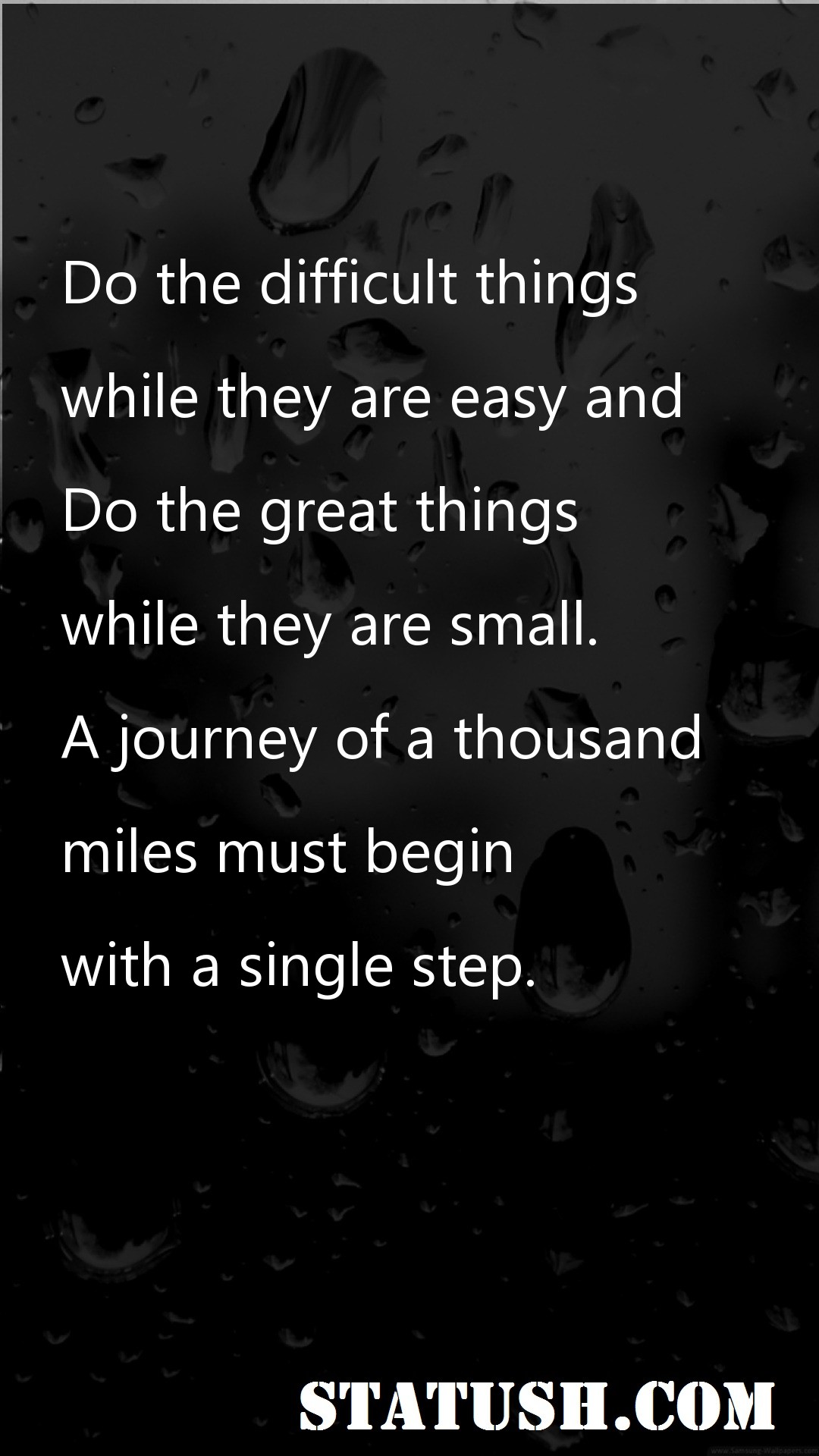 Do the difficult things - Motivational Quotes at statush.com