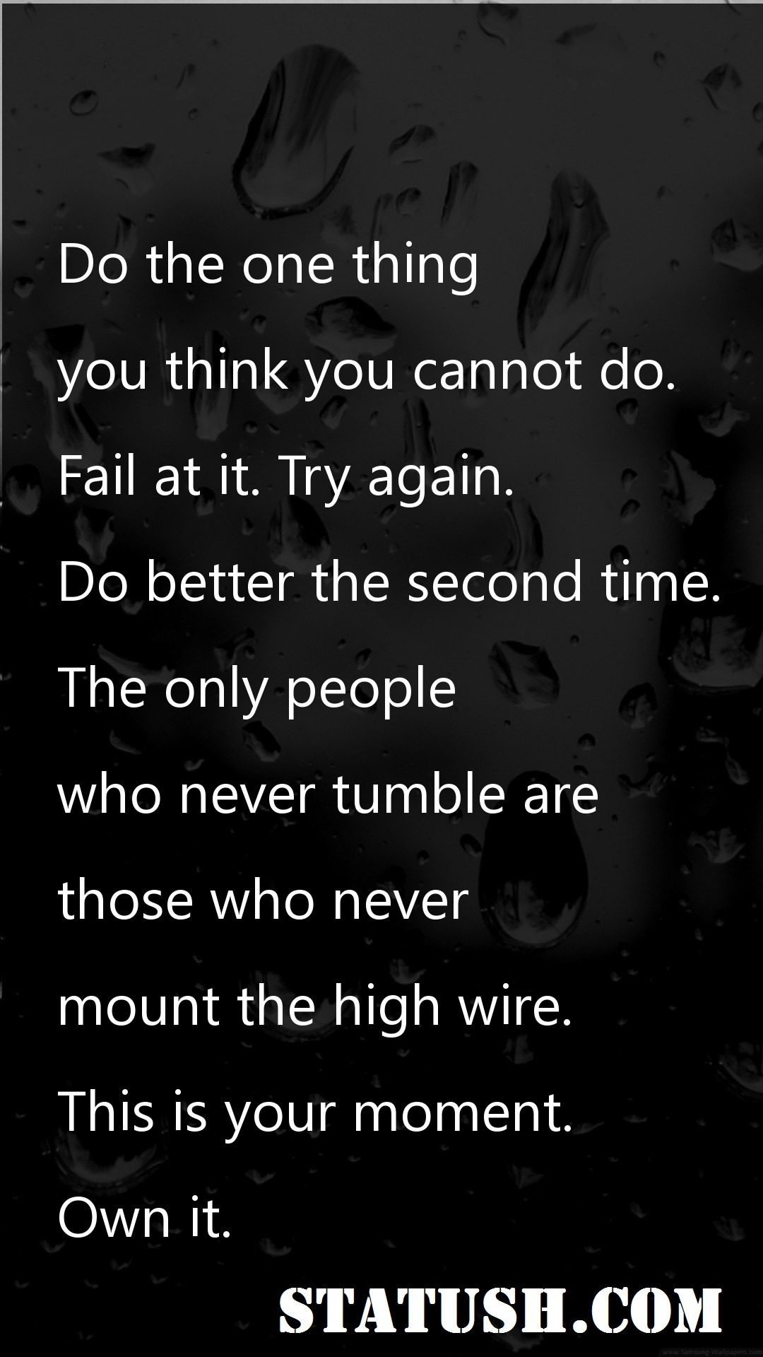 Do the one thing - Motivational Quotes at statush.com
