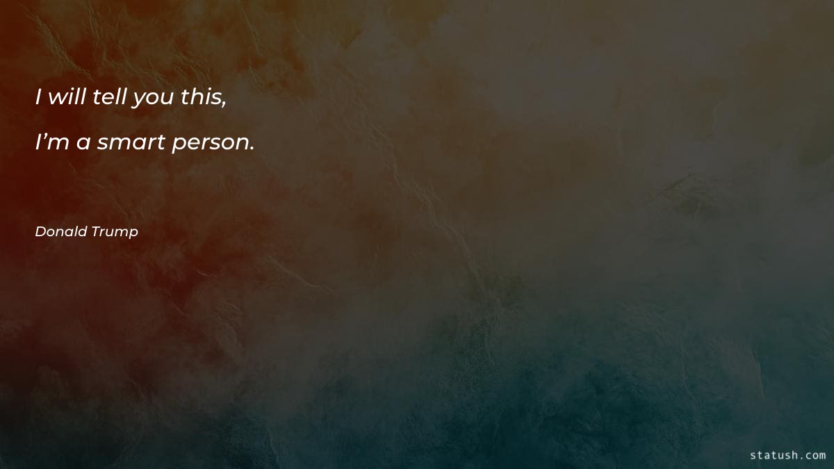 I will tell you this