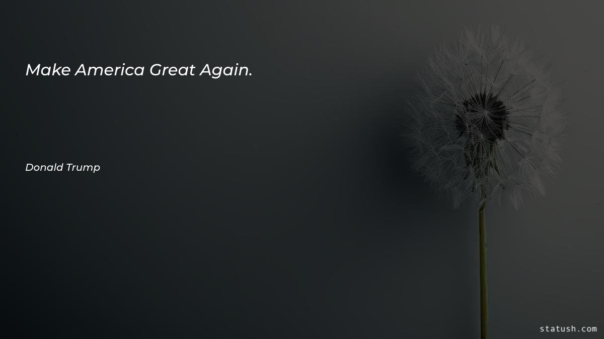 Make America Great Again Motivational Quotes at statush.com
