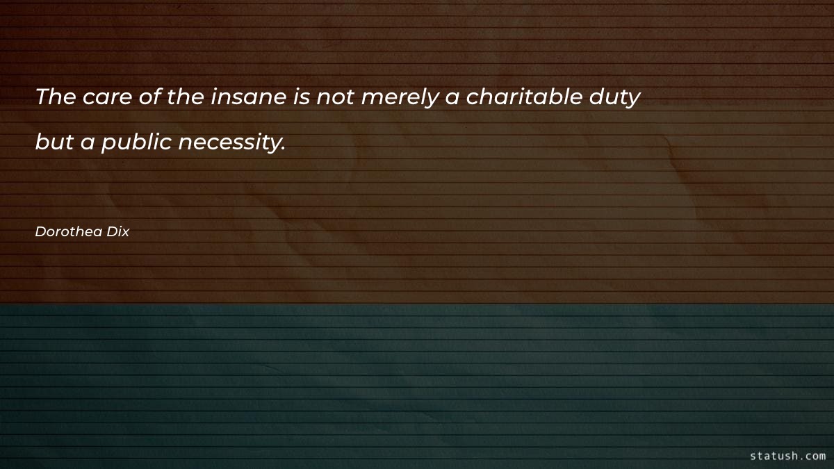 The care of the insane