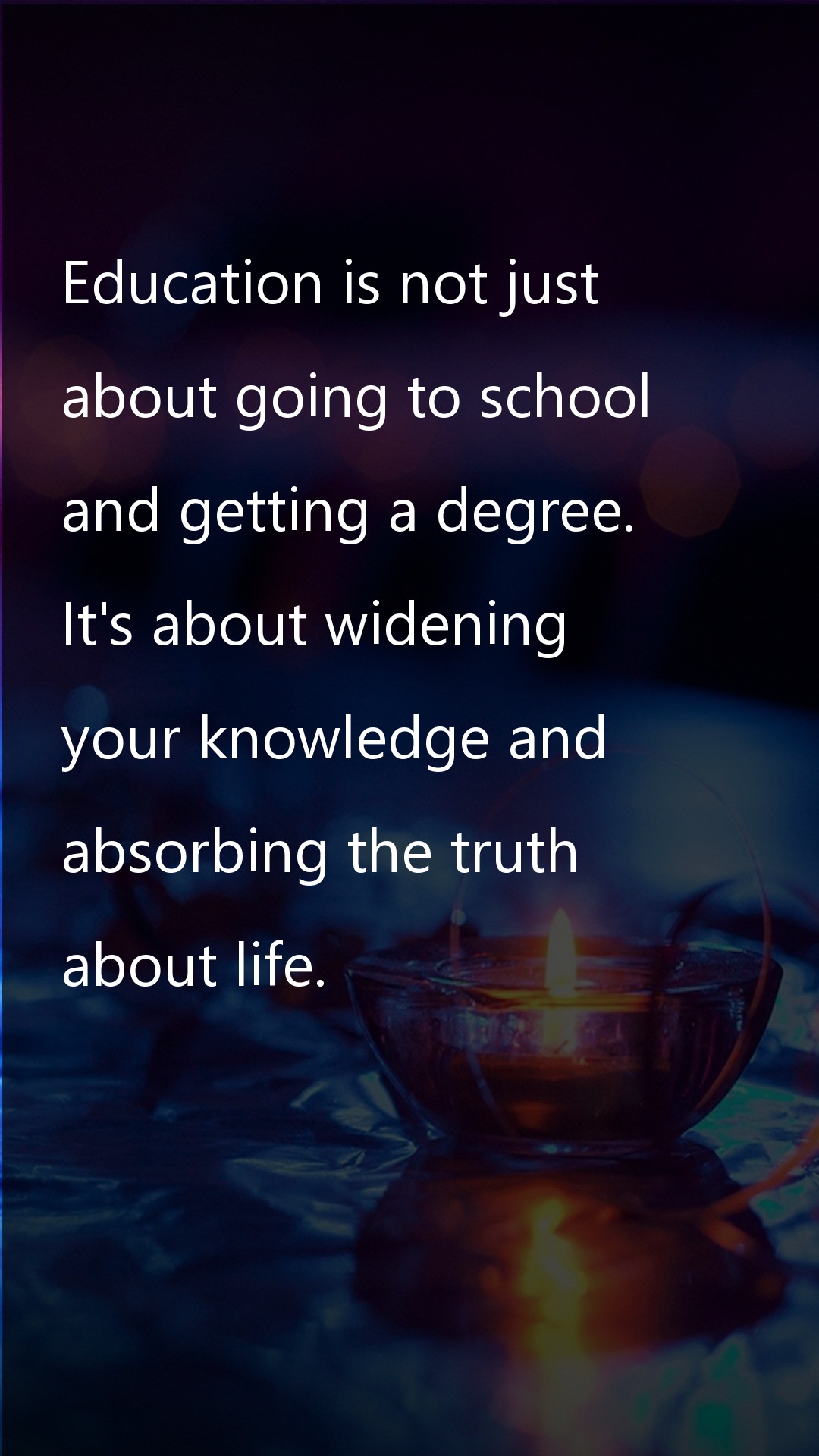 Education is not just - Truth Quotes at statush.com