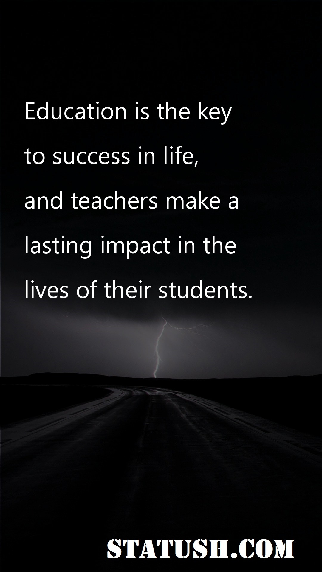 Education is the key to success in life - Success Quotes at statush.com