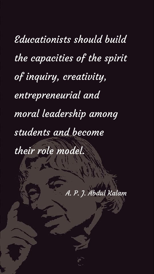 Educationists should build the capacities - Education Quotes at statush.com