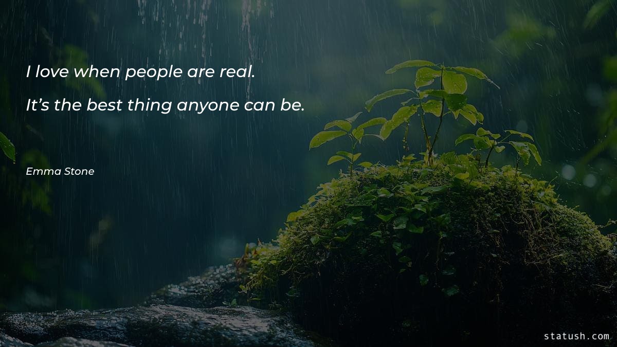 I love when people are