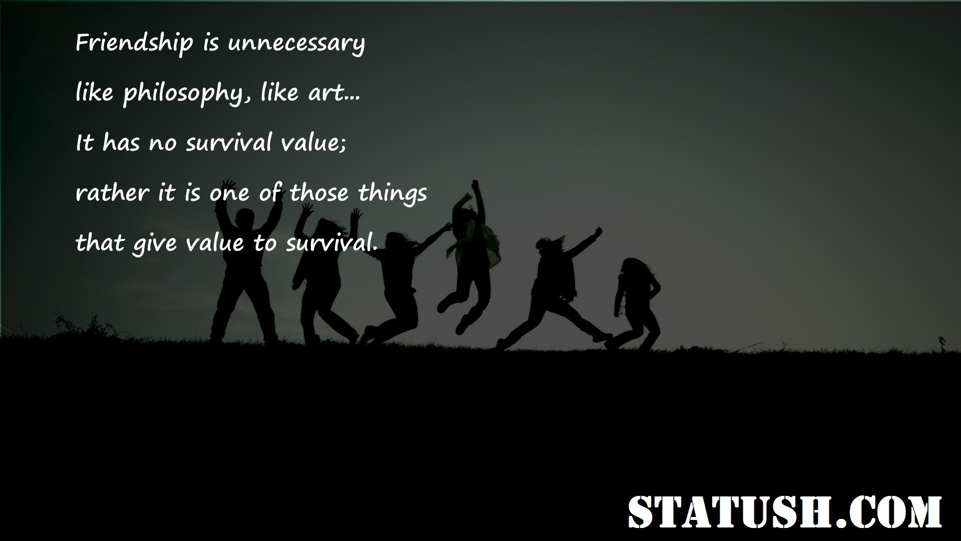 Friendship is unnecessary Friendship Quotes at statush.com