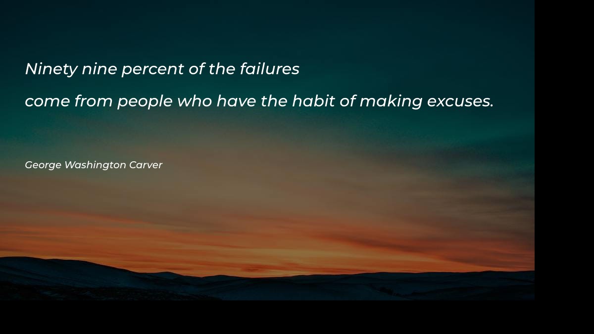 Ninety-nine percent of the failures Motivational Quotes at statush.com