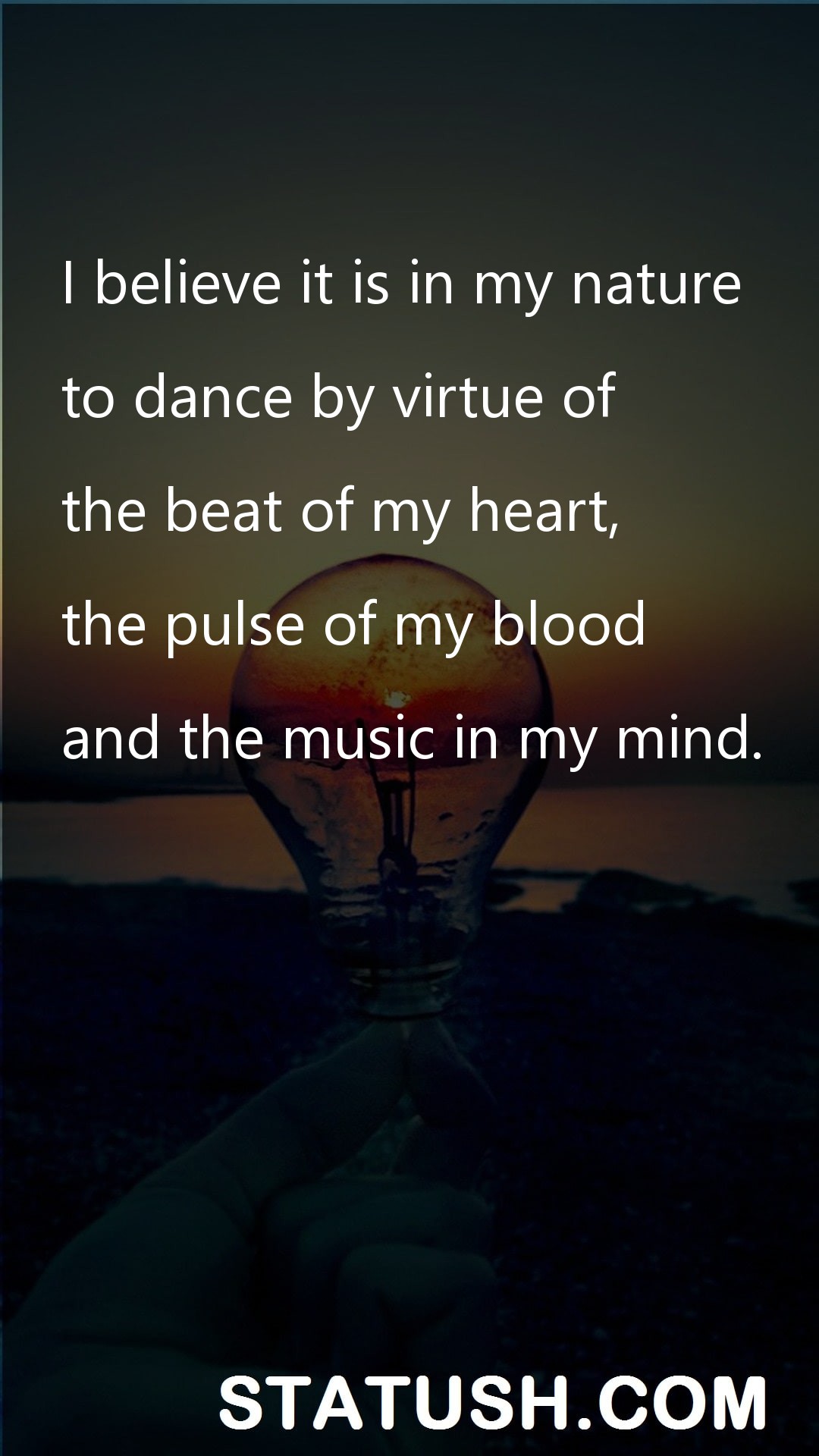 I believe it is in my nature - Inspiration Quotes at statush.com