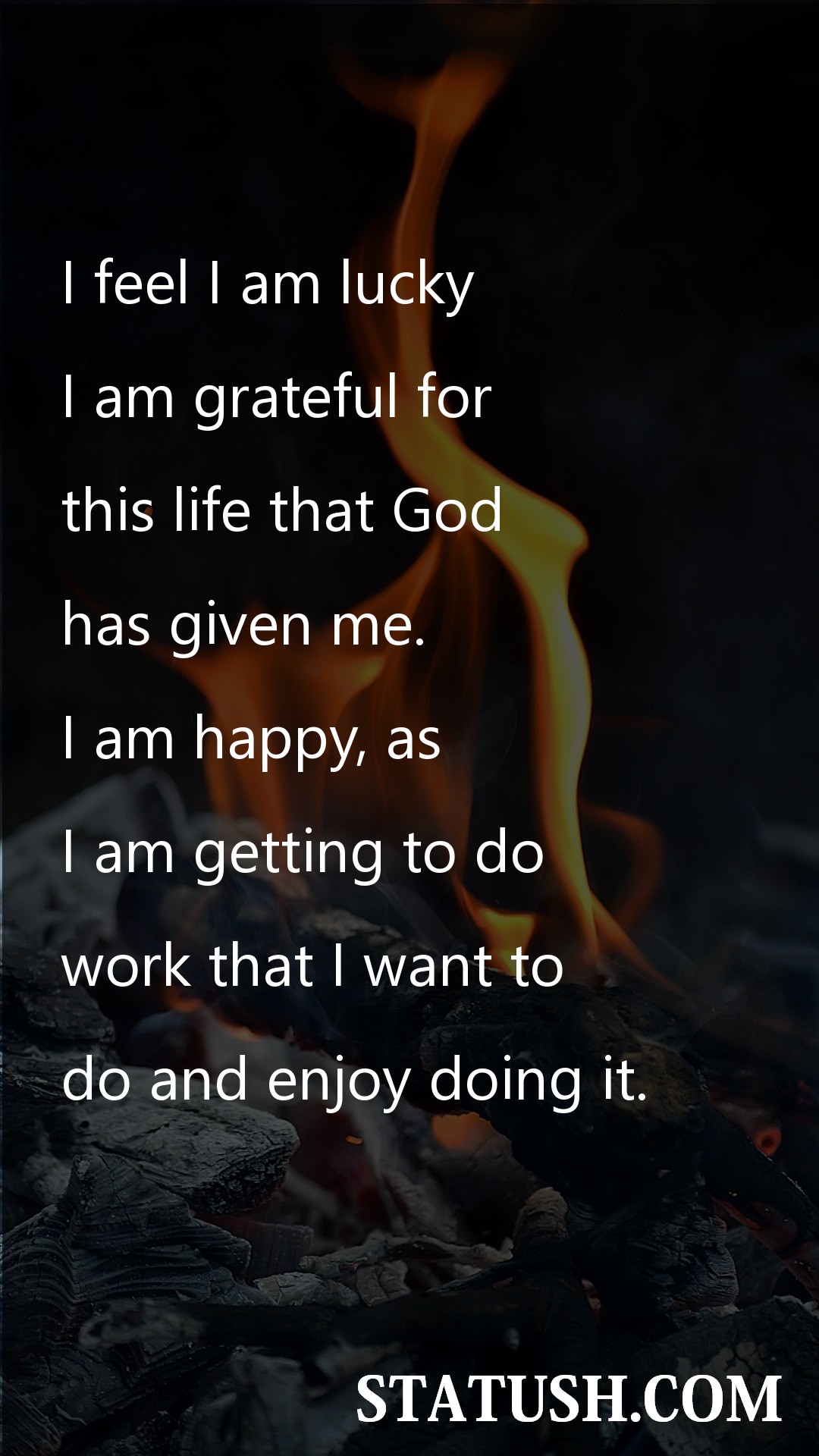 I feel I am lucky - Lord Quotes at statush.com
