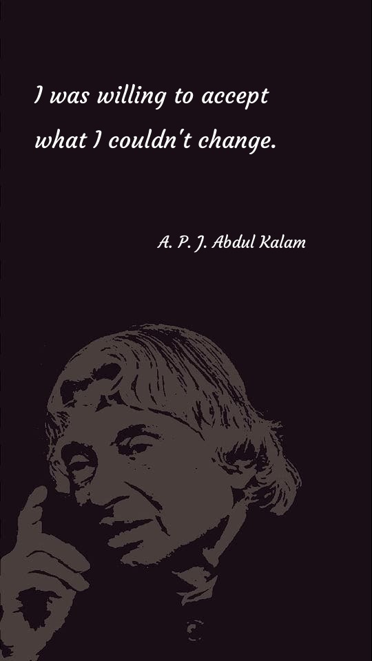 I was willing to accept what I couldn't change - Legal Quotes at statush.com