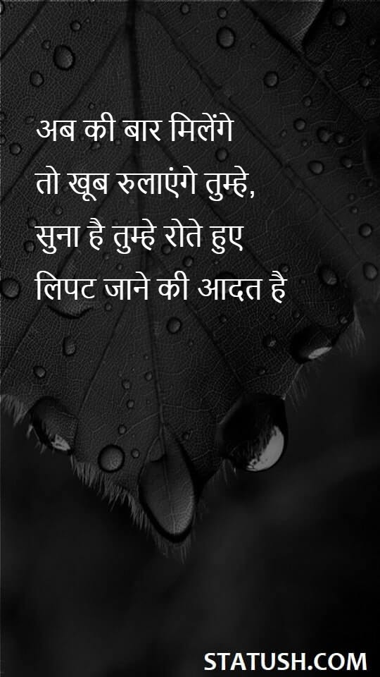 If you meet now you will cry a lot - Hindi Quotes at statush.com